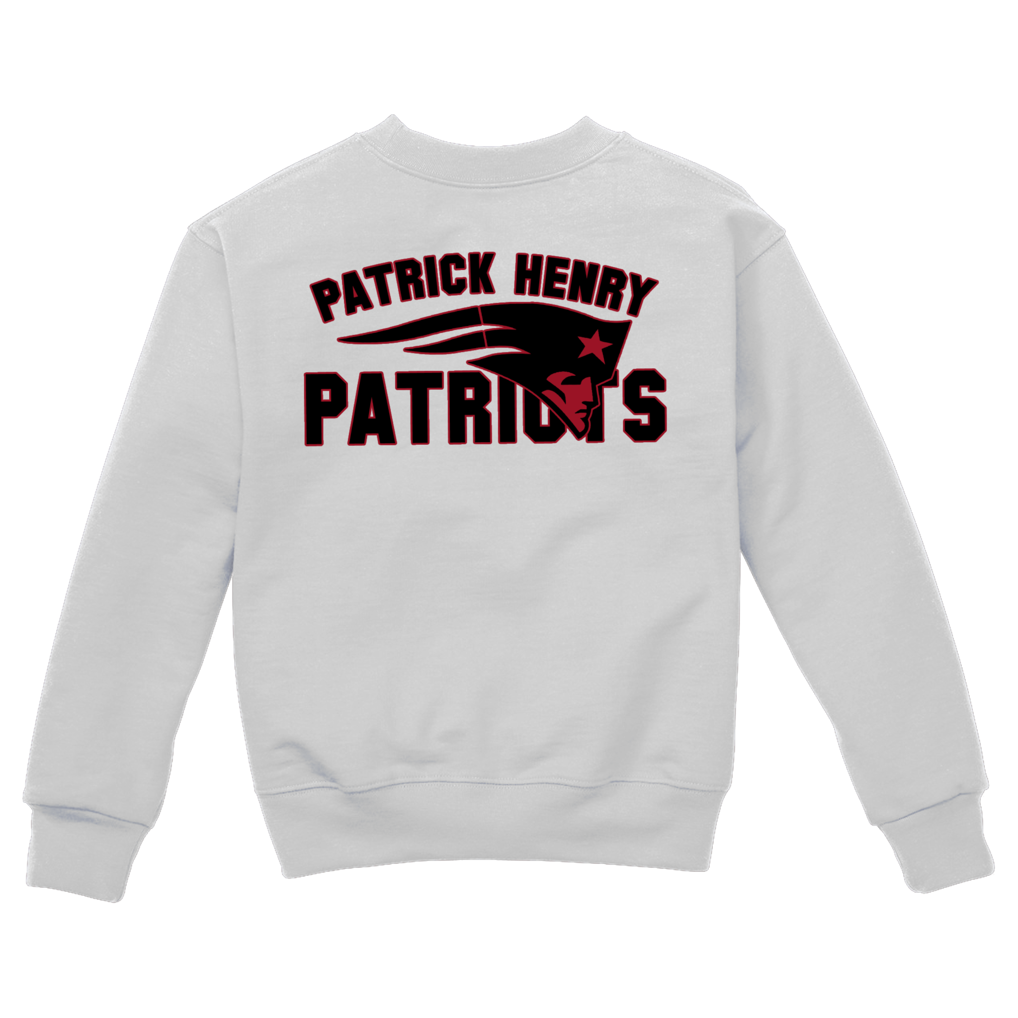 Blackout w/ Red Outline Patrick Henry Patriots Crewneck Sweatshirt