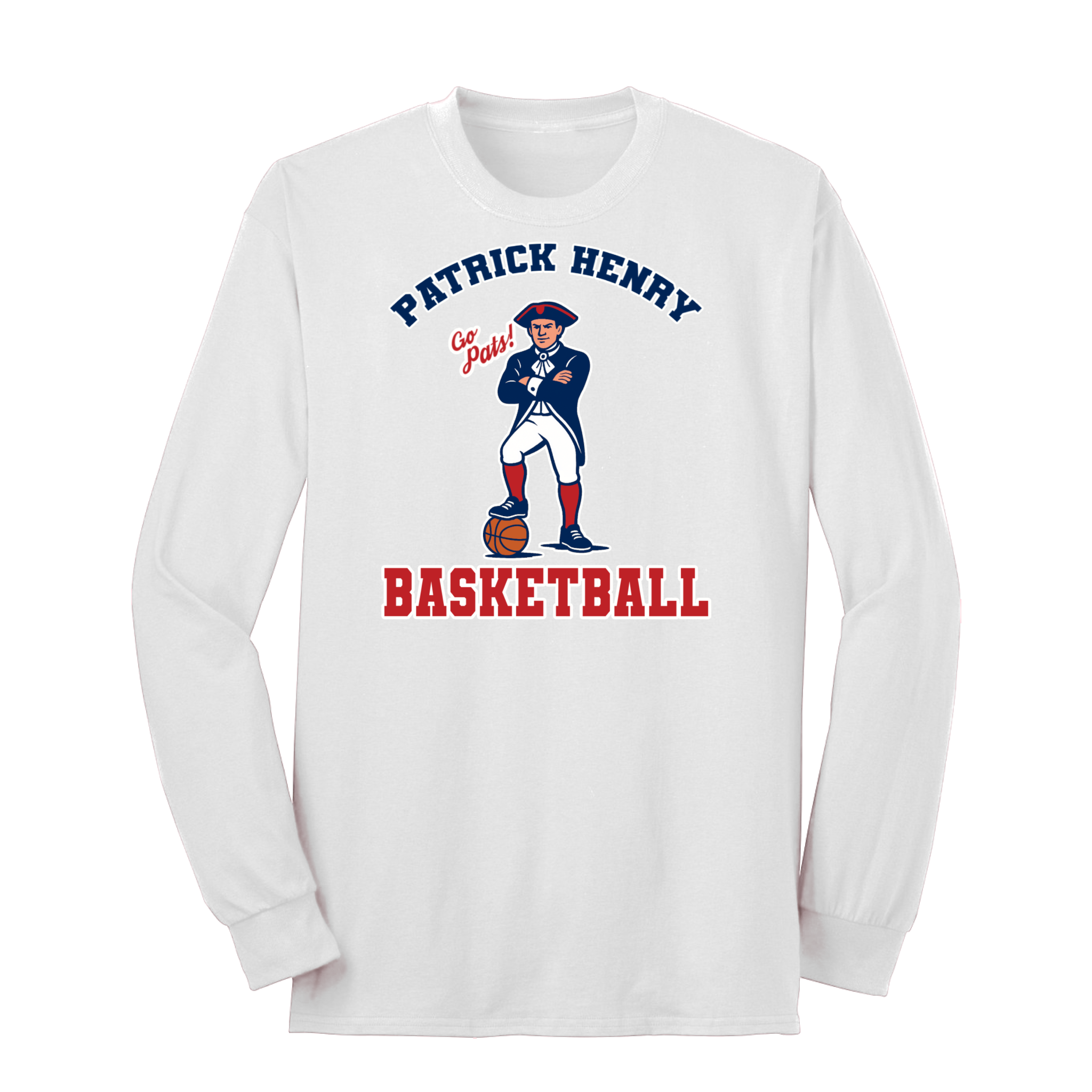 Patrick Henry Basketball Minuteman Long Sleeve Tee
