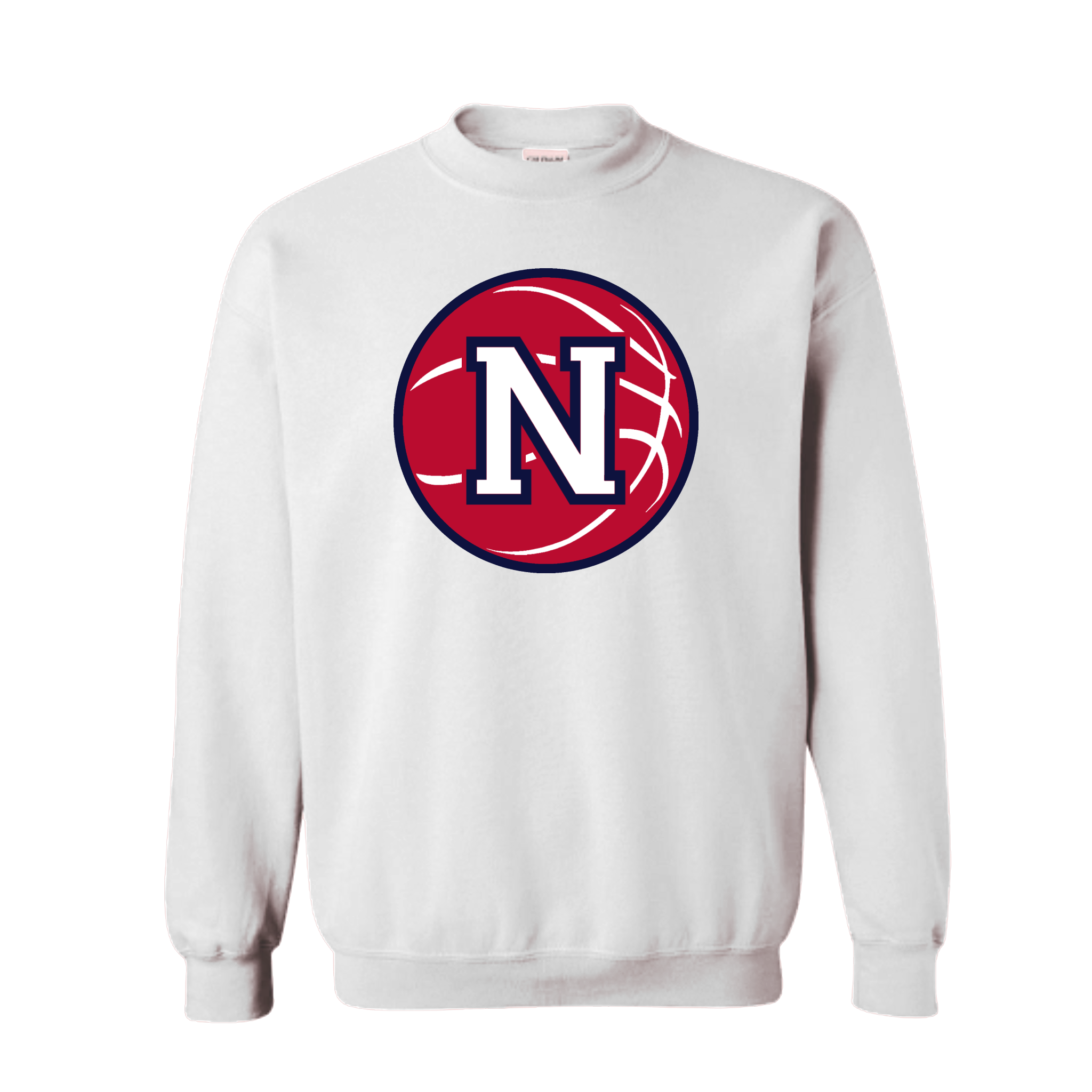 Red Napoleon Block N Basketball Crewneck Sweatshirt