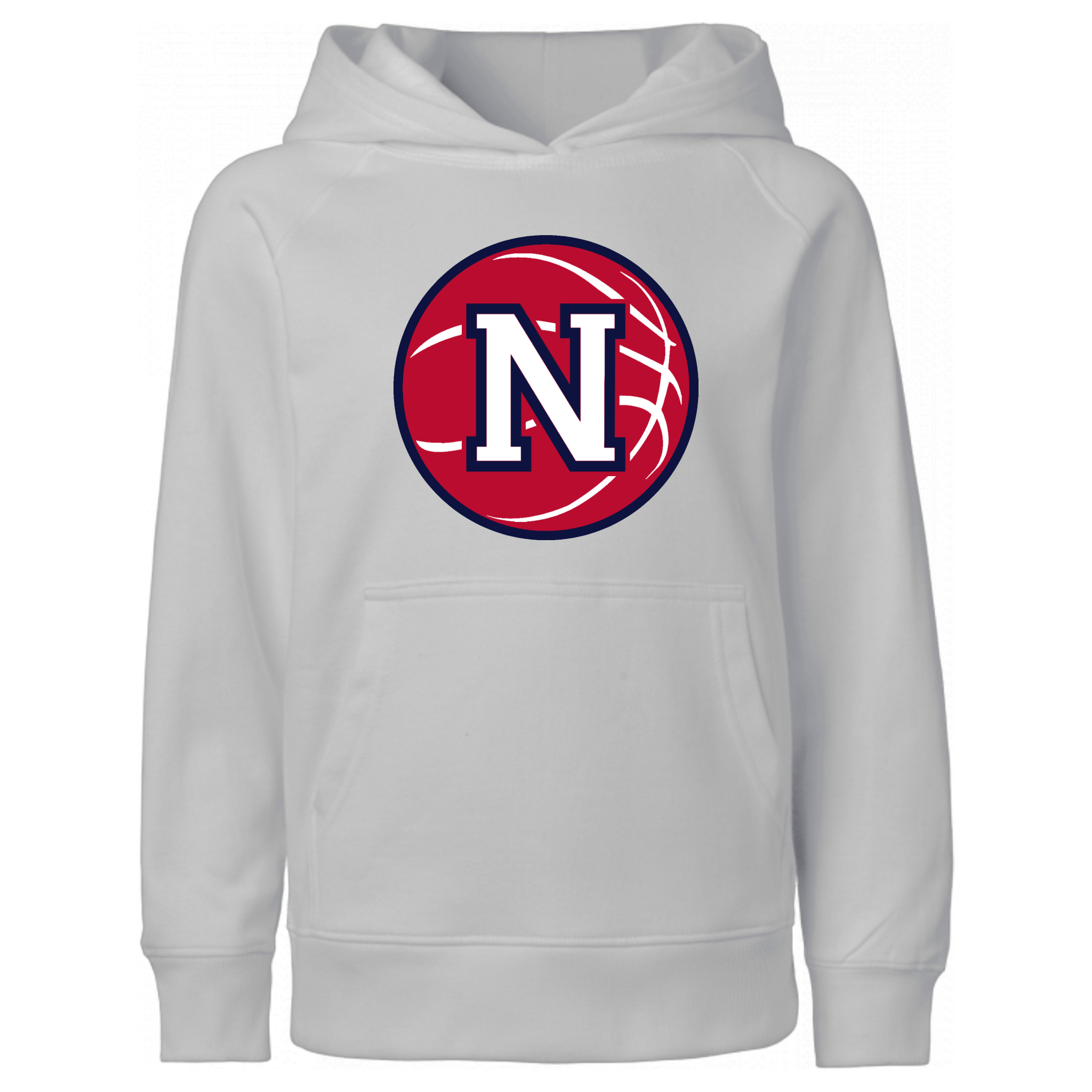 Red Napoleon Block N Basketball Hooded Sweatshirt