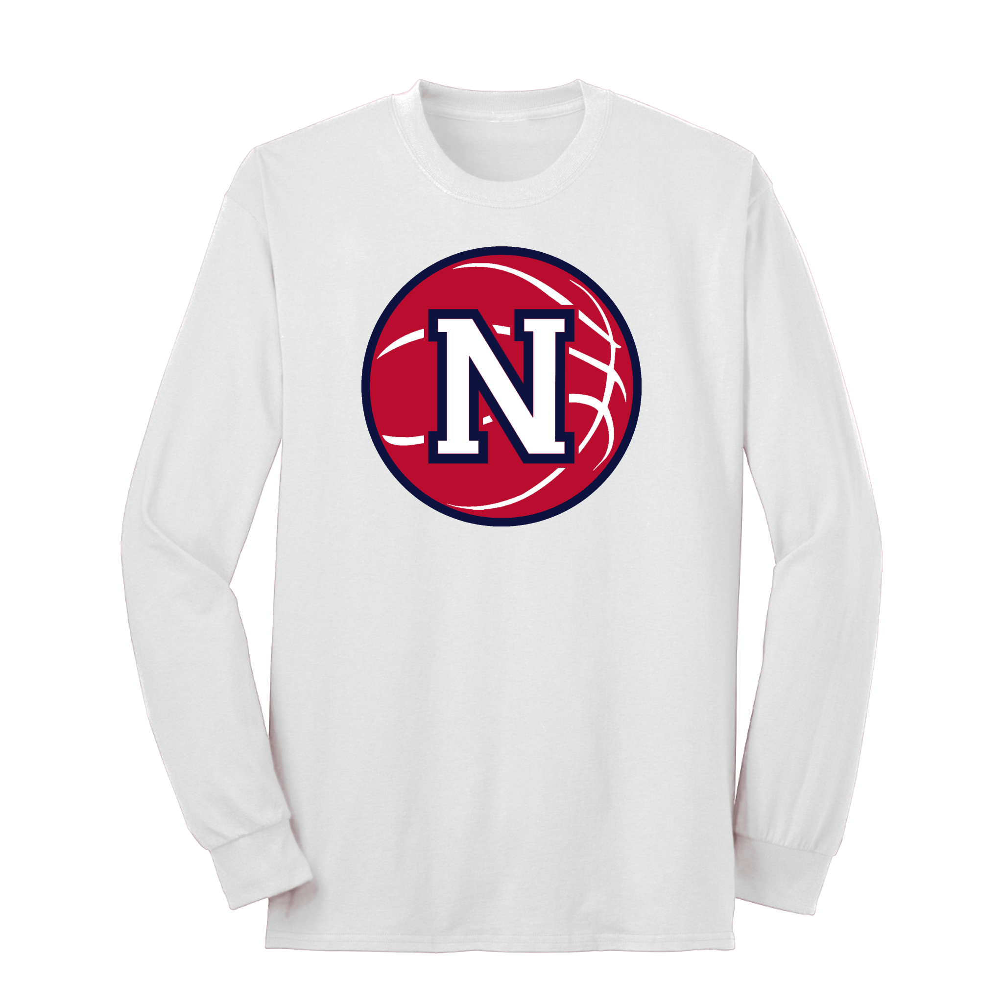 Red Napoleon Block N Basketball Long Sleeve Tee (Copy)