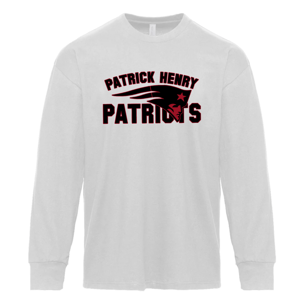Blackout w/ Red Outline Patrick Henry Patriots Long Sleeve Tee