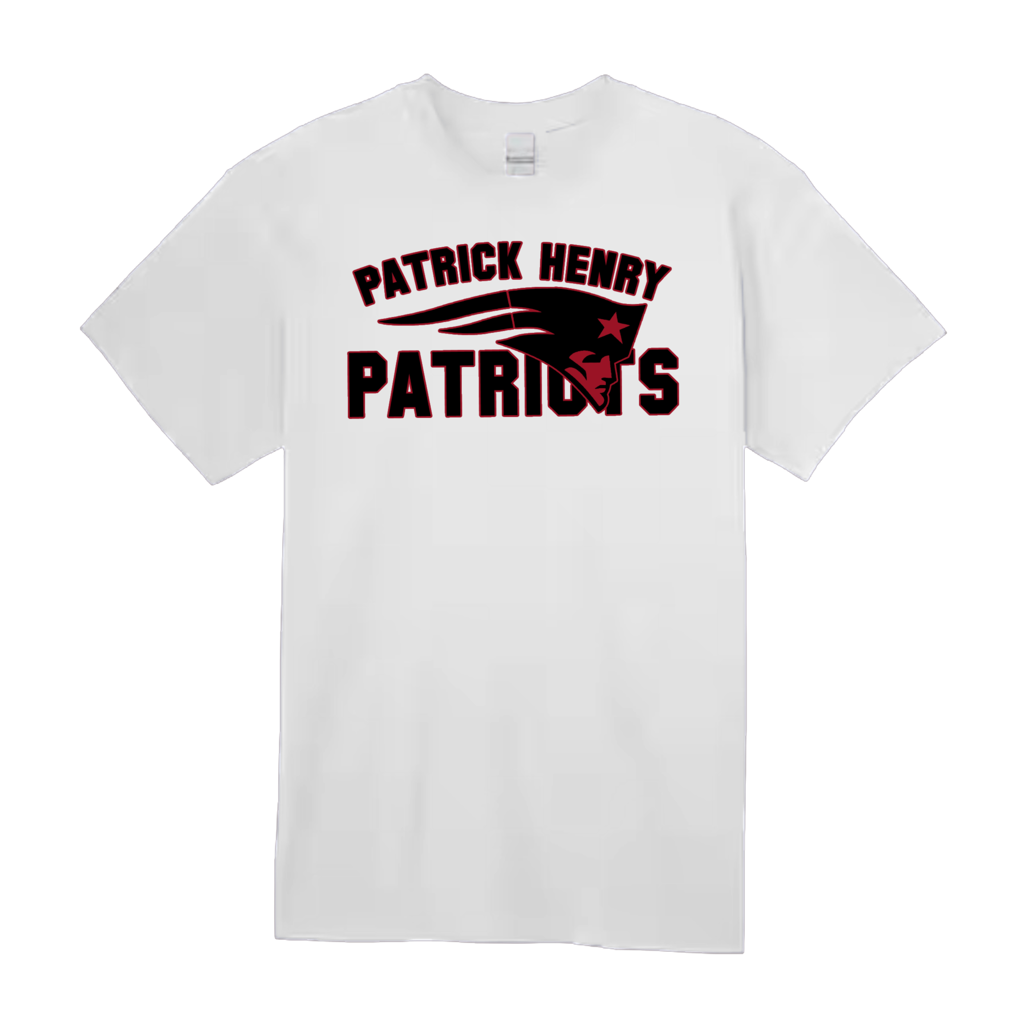 Blackout w/ Red Outline Patrick Henry Patriots Short Sleeve Tee