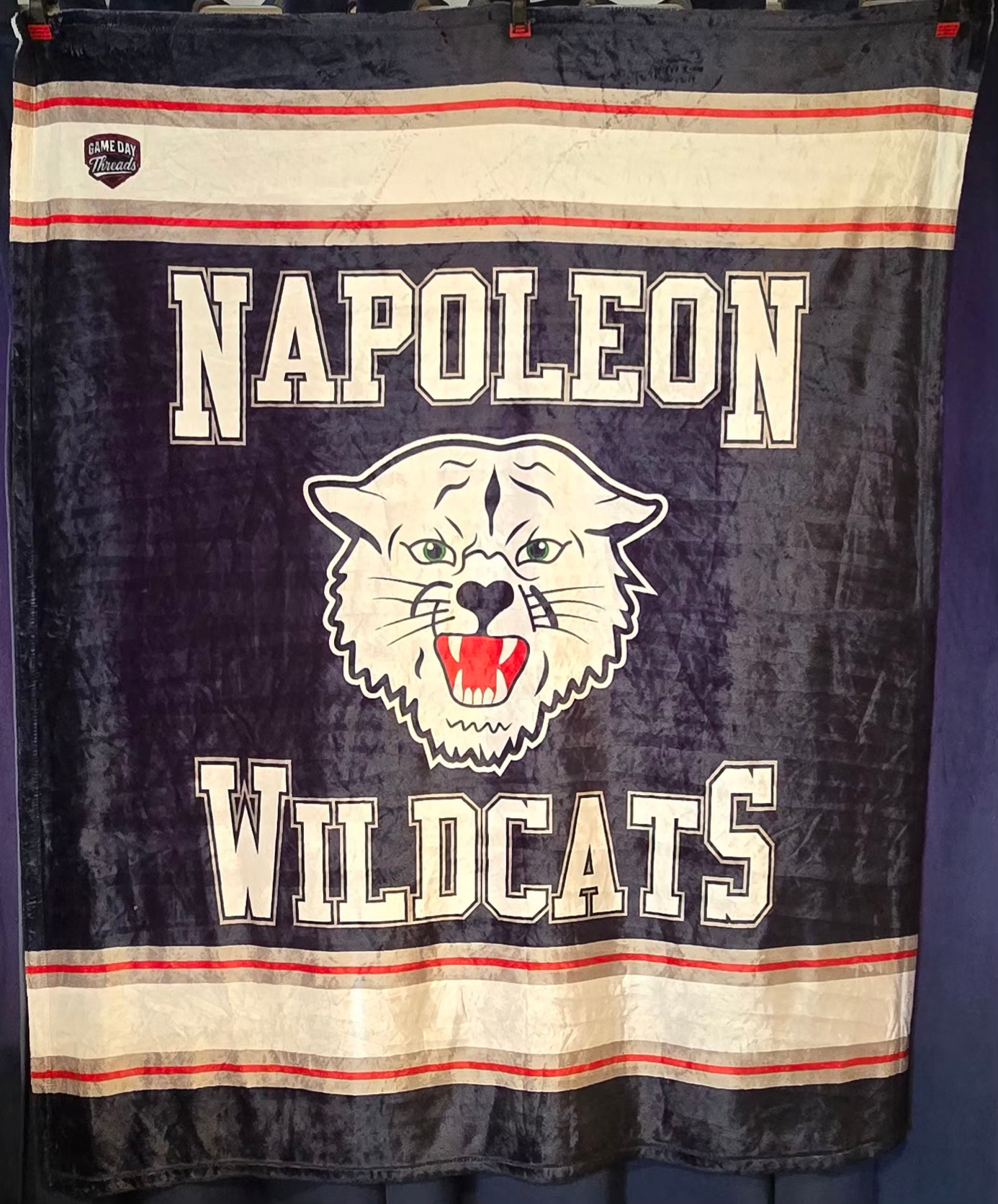 Wildcat Fleece Blanket Sublimated Design 50"x60"