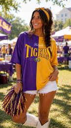 Holgate Tigers Split Color T shirt