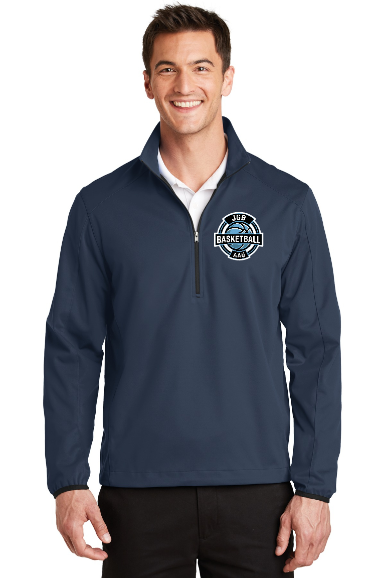 Port Authority 1/2 zip soft Shell Jacket JGB AAU Adult sizing