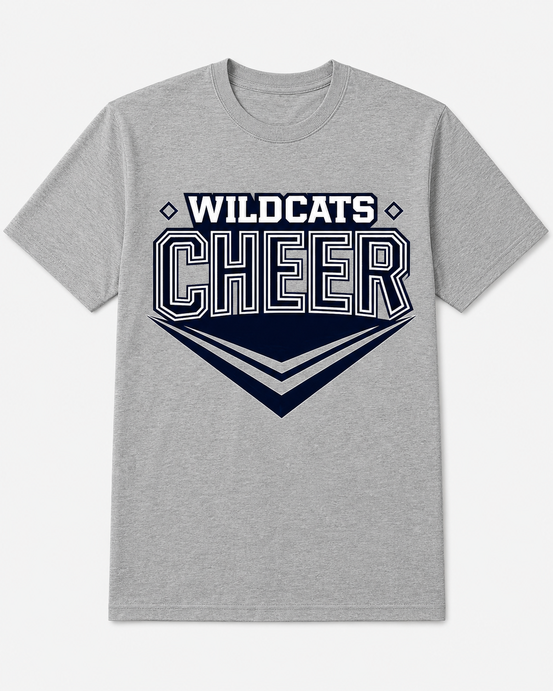 Wildcats gray cheer t-shirt youth and adult
