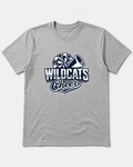 Gray youth and adult wildcat cheer with pom and cone