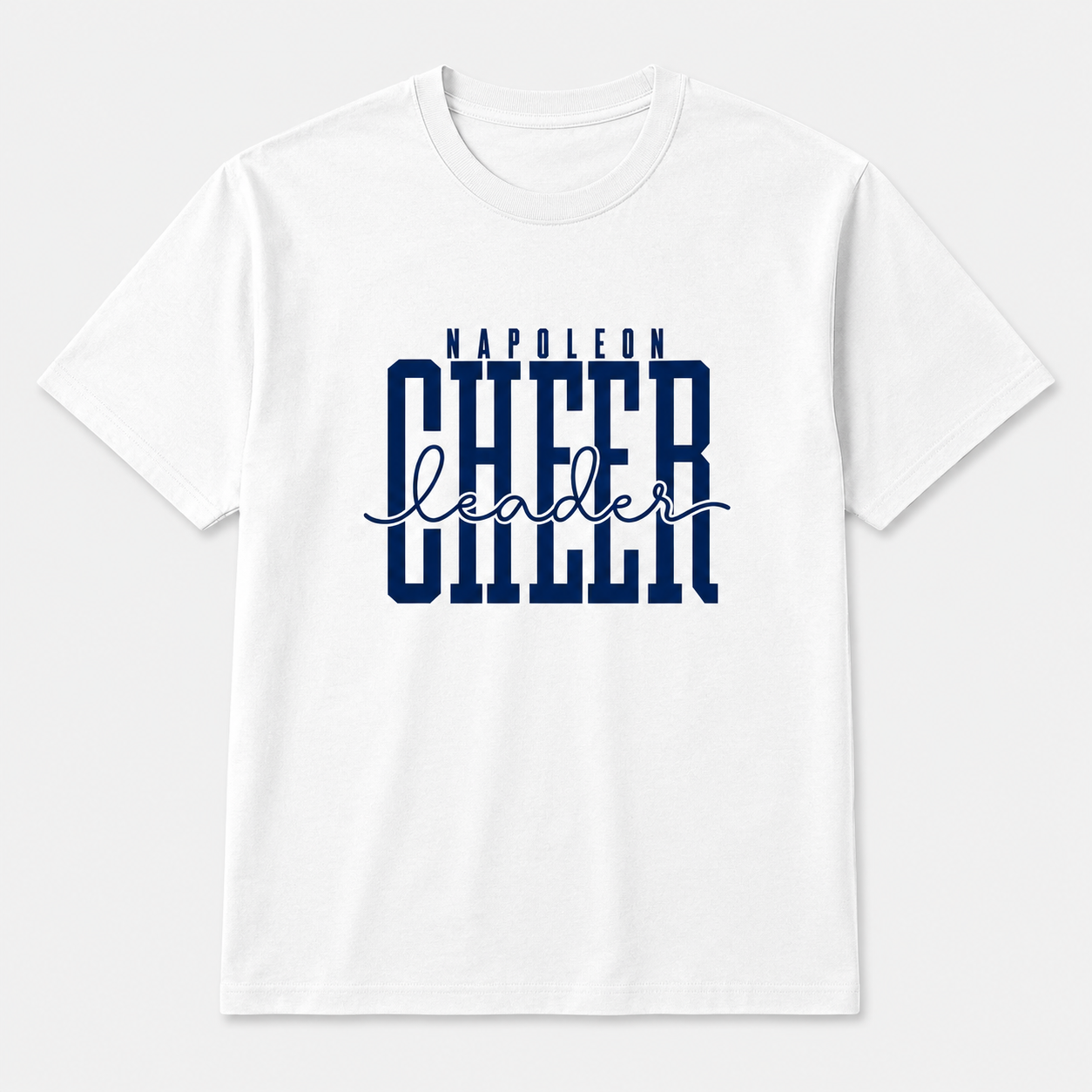 Youth and Adult white Napoleon Cheerleader t-shirt