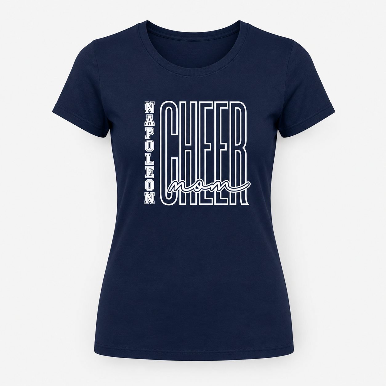 Navy Napoleon Cheer Mom T-shirt