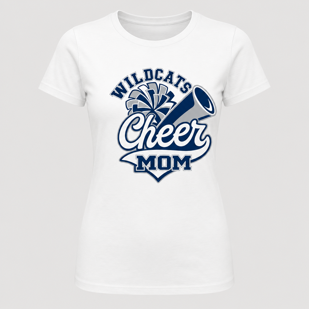 White Bella Wildcats Cheer Mom Tee