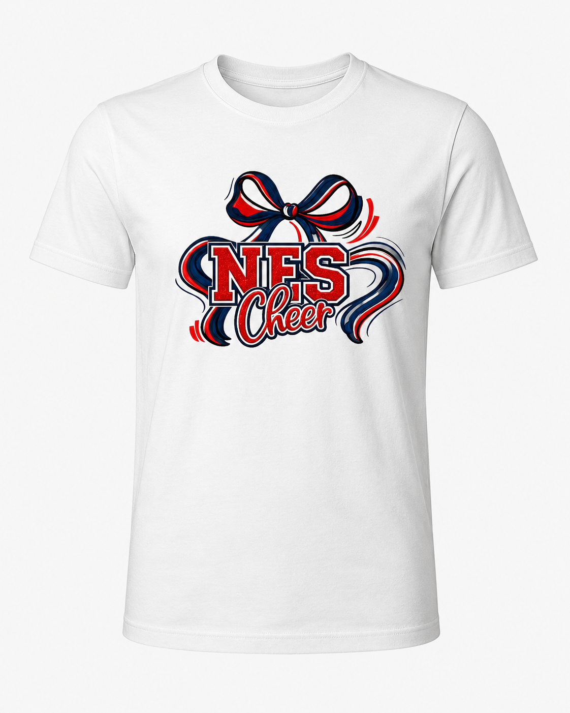 White N.E.S. Cheer Bow