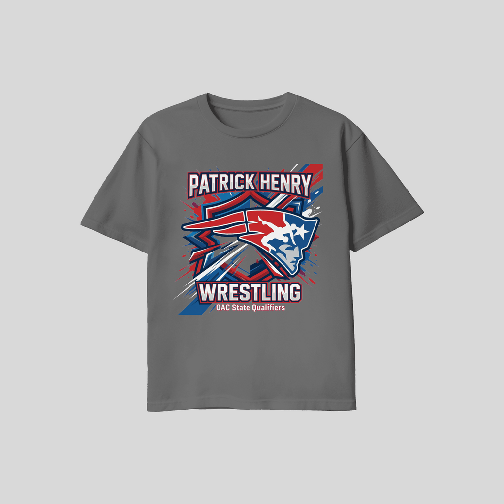 Patrick Henry Wrestling OAC State Qualifier T Shirt Adult and Youth Sizing