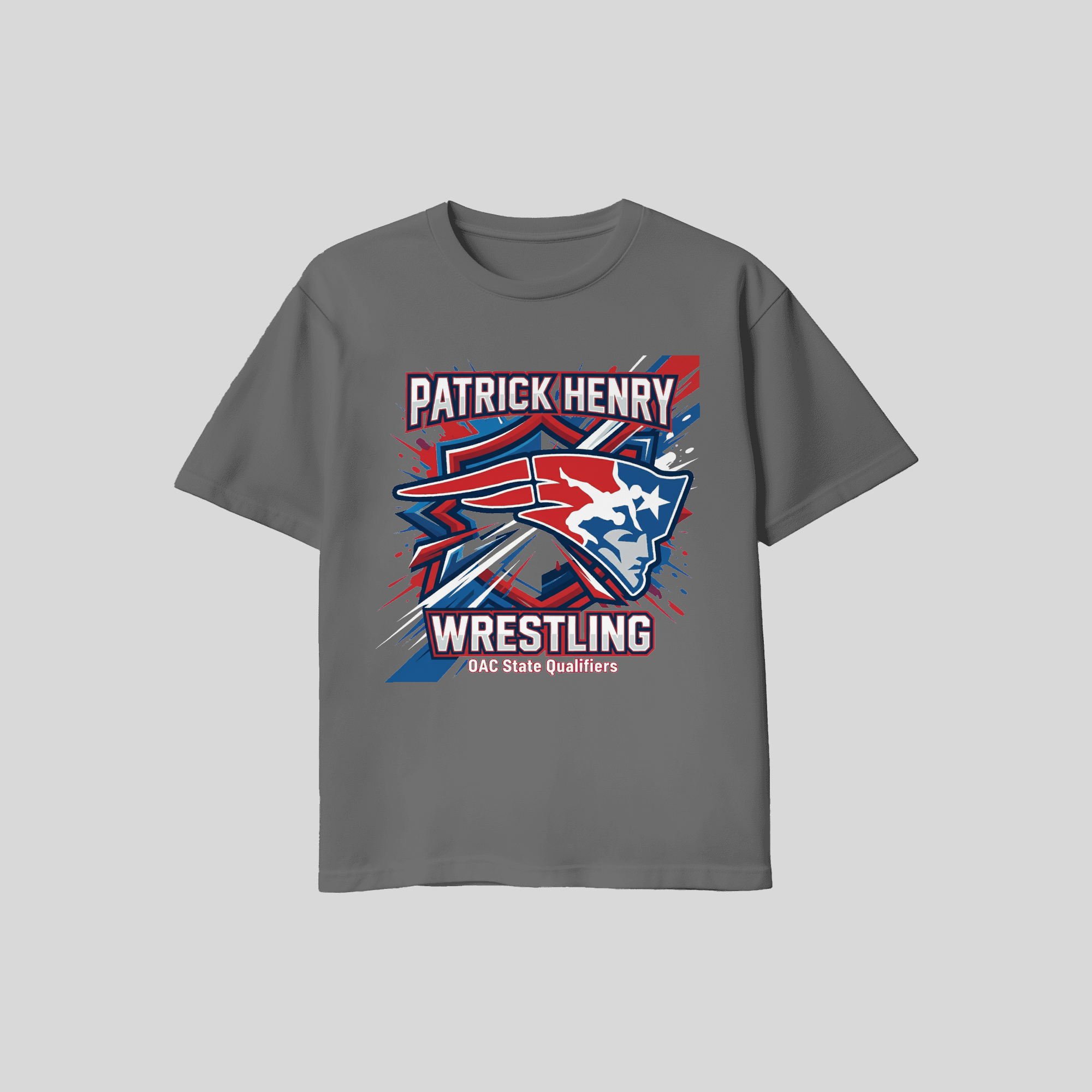 Patrick Henry Wrestling OAC State Qualifier T Shirt Adult and Youth Sizing
