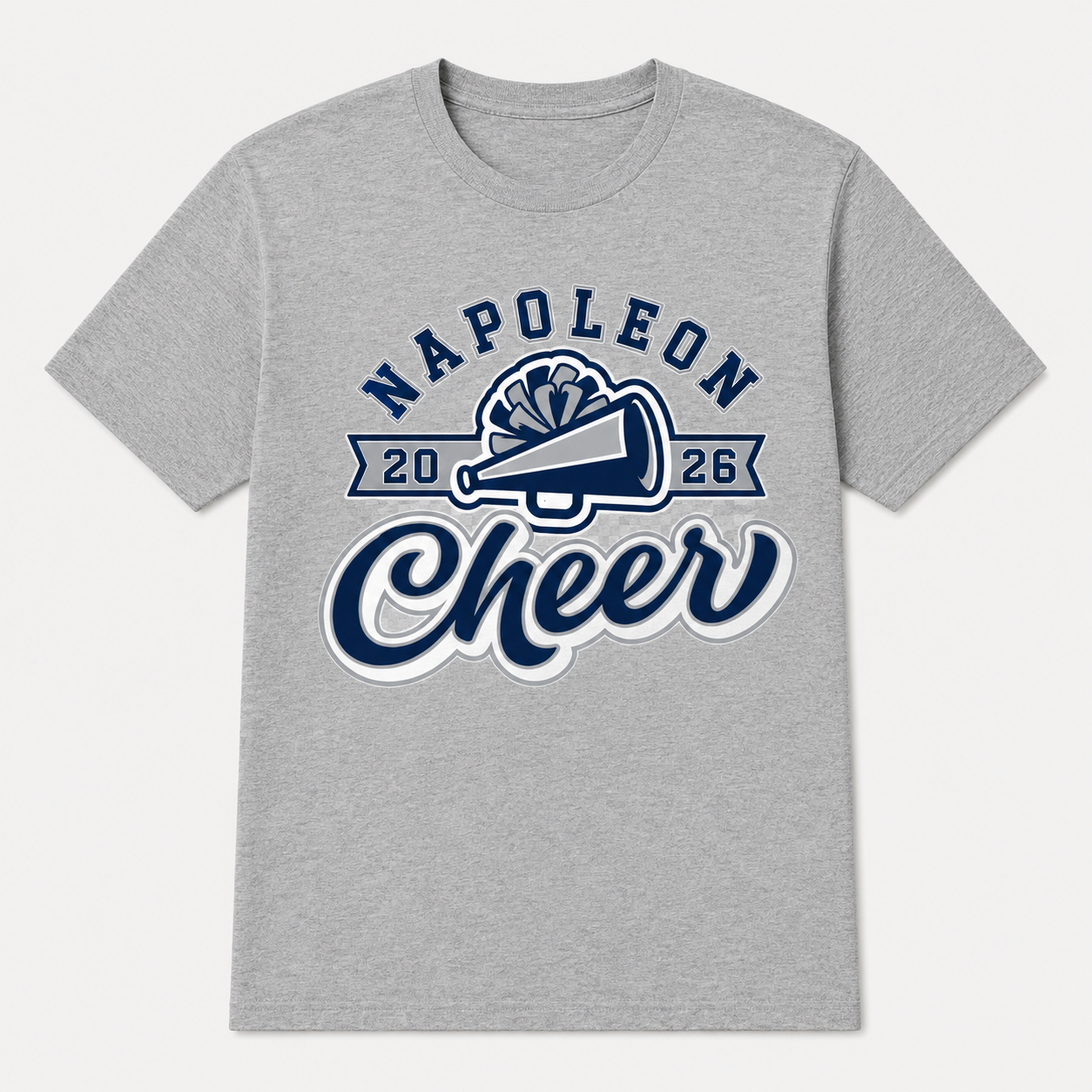 Navy or Gray youth and adult Napoleon cheer