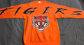 LC Tigers Orange Crew Sweatshirt Black Tigers Letters