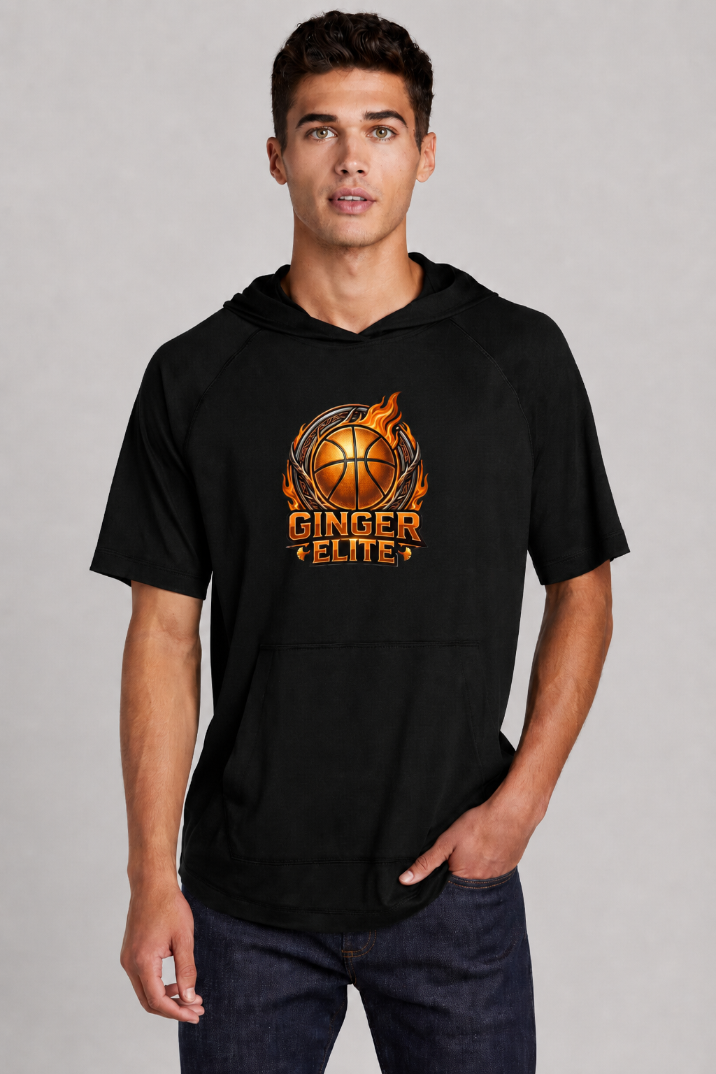 Ginger elite short sleeve hoodie (Adult)