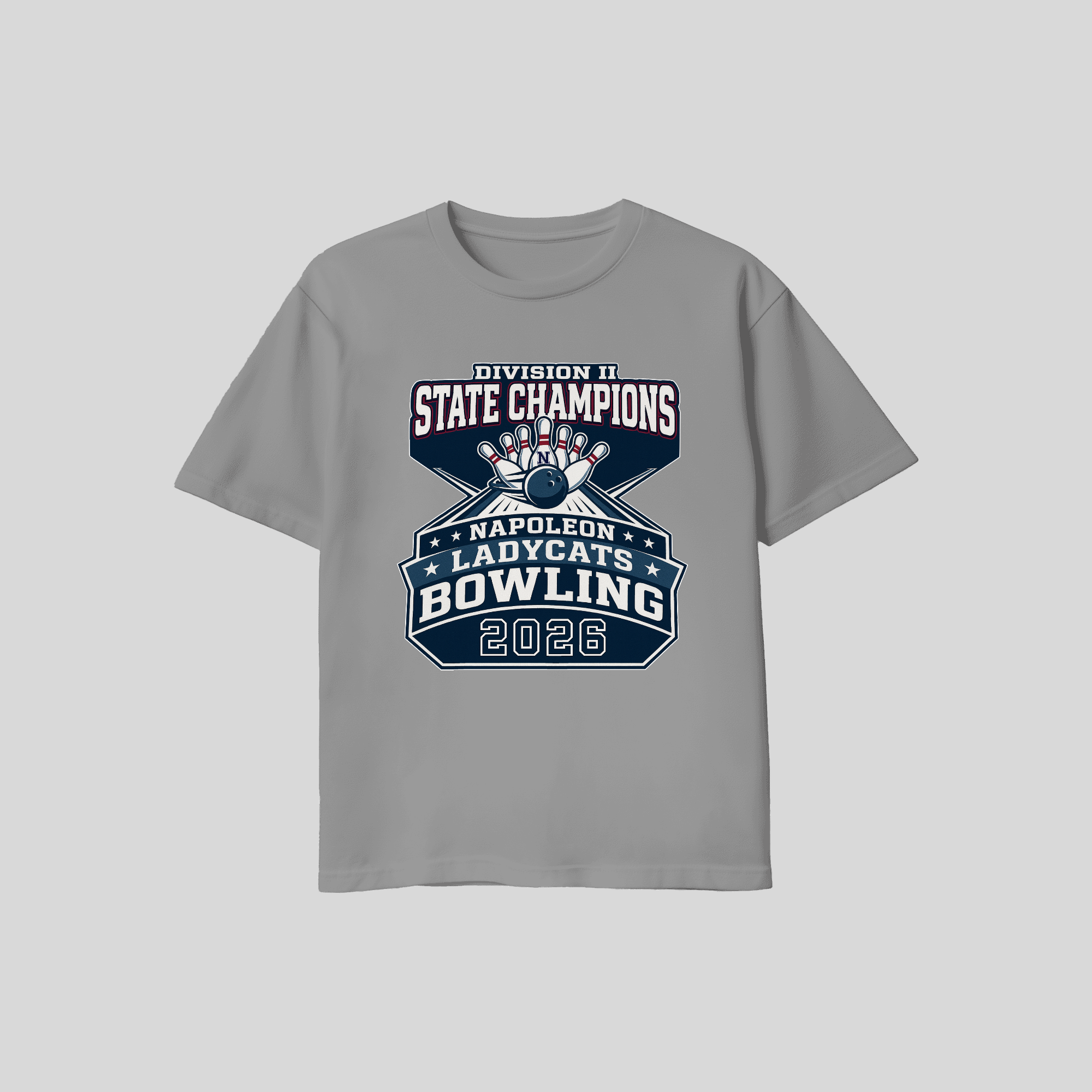 Napoleon Ladycats State Champs T Shirt Adult Sizing