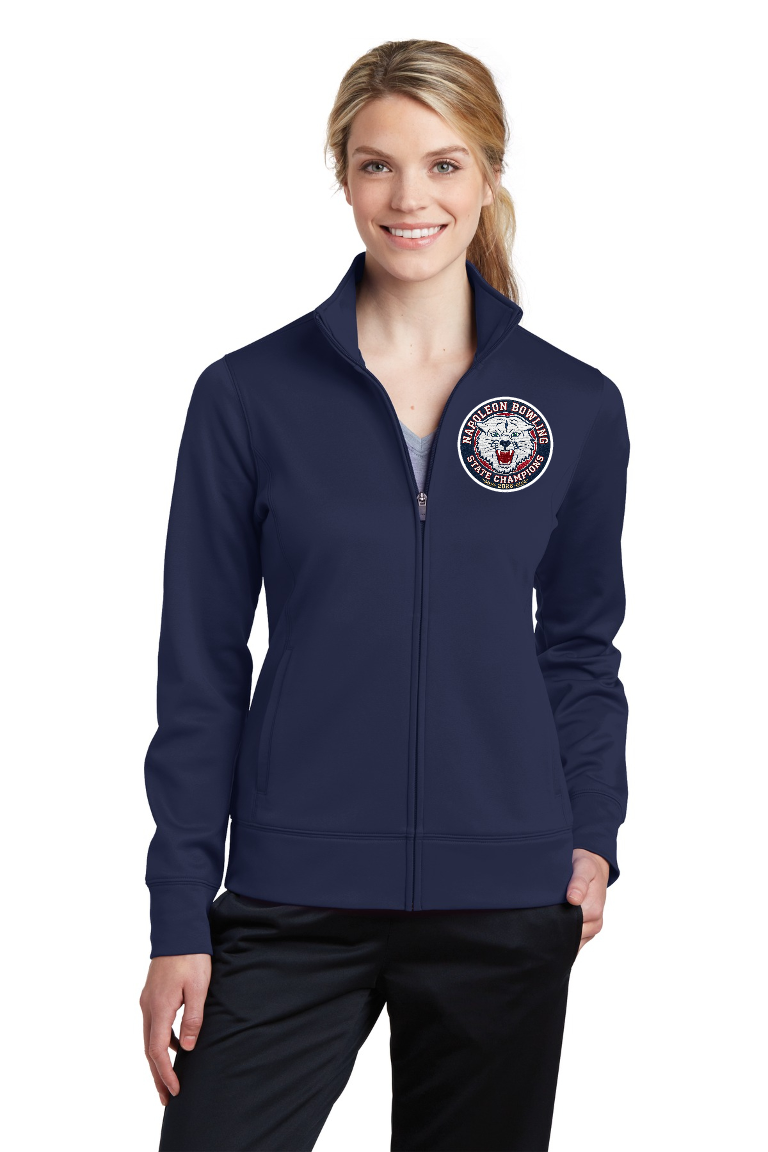 Napoleon Ladycats Bowling State Champs Fleece Jacket Adult Womens