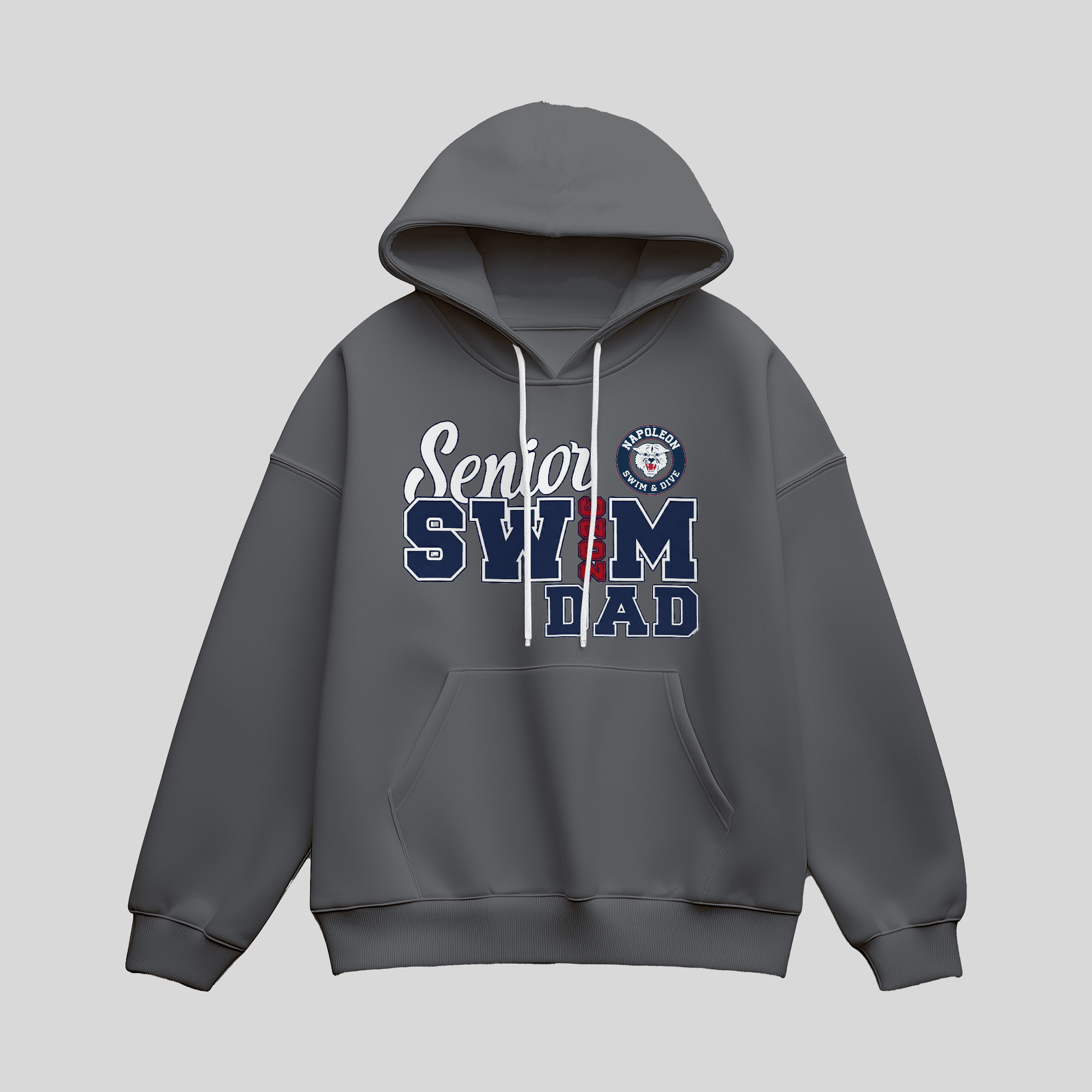 Senior Swim Dad Hoodie Design 2