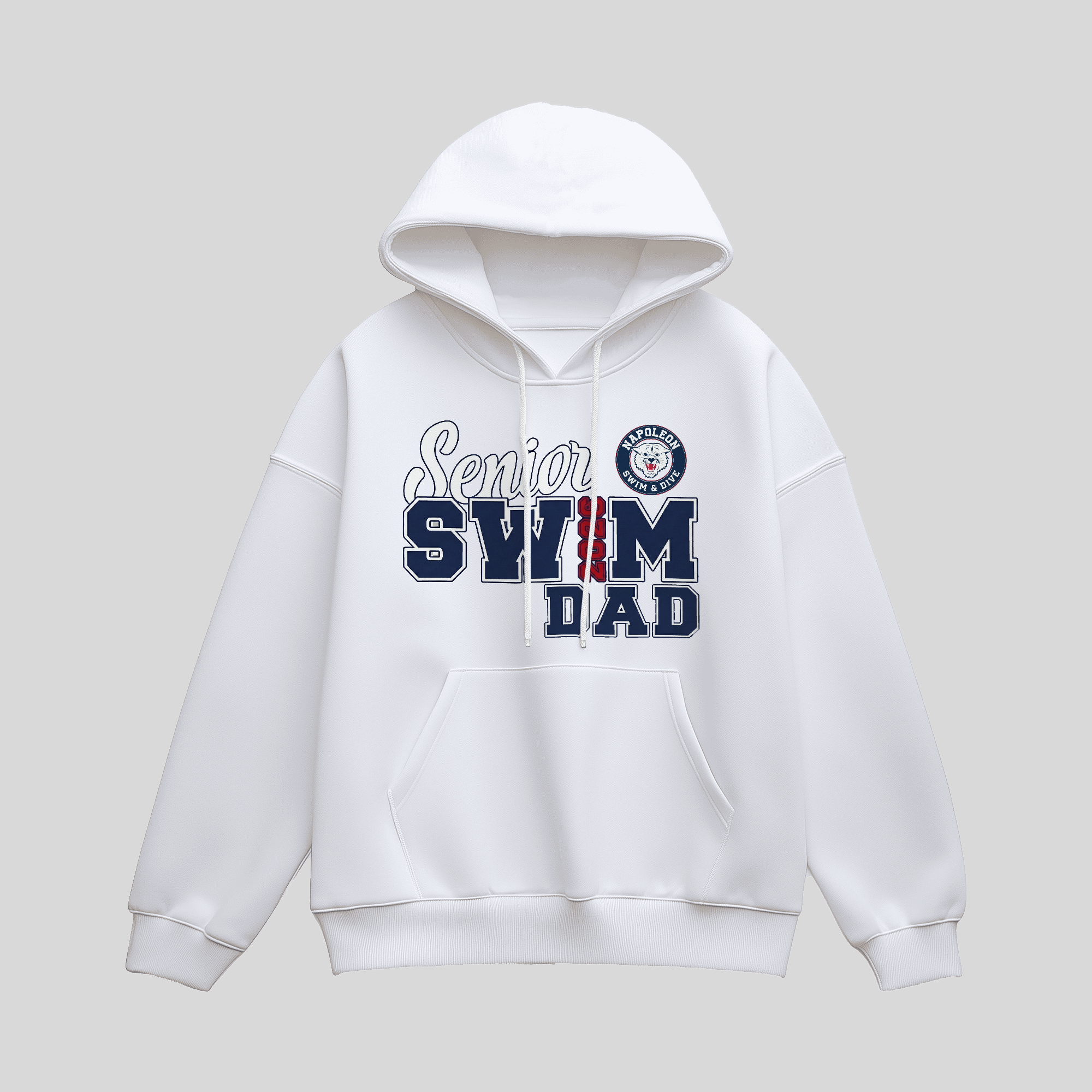 Senior Swim Dad Hoodie Design 2