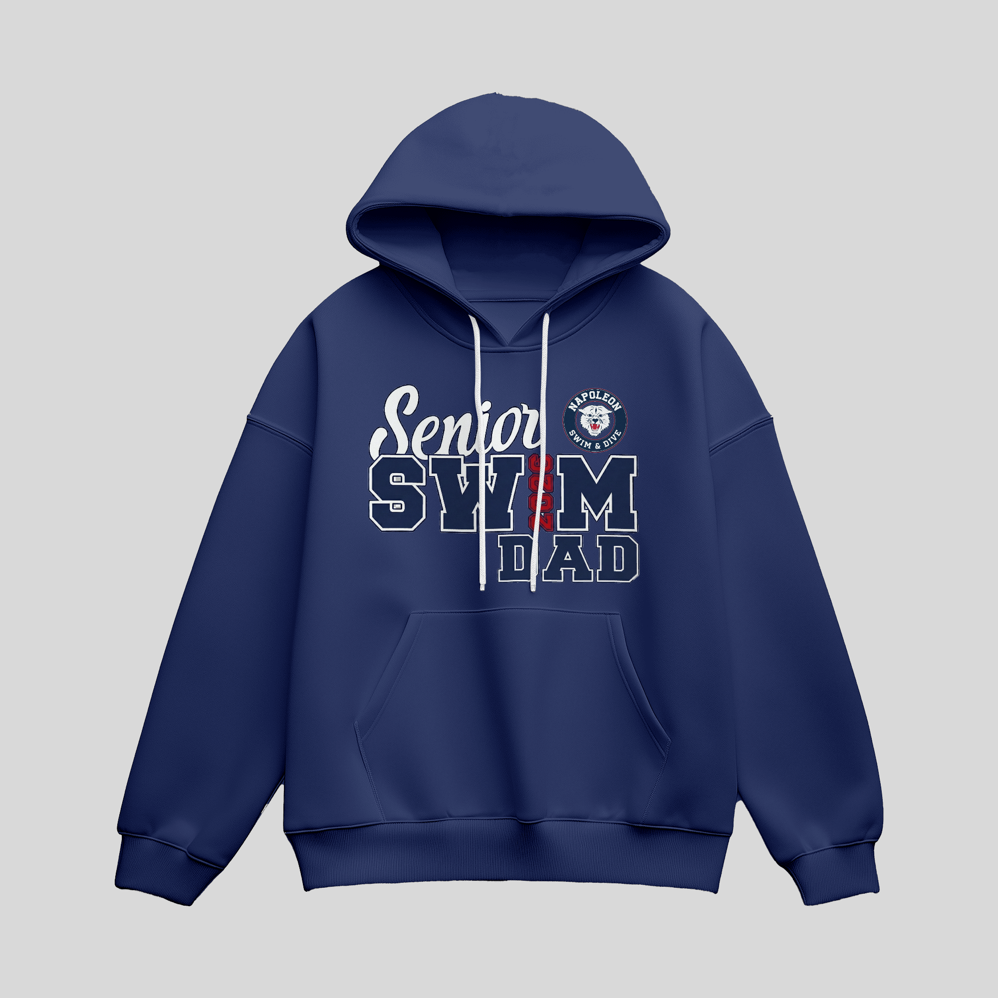 Senior Swim Dad Hoodie Design 2
